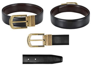 Black & Brown Reversible PU Leather Belt For Men BT01-BKL03