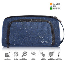 Blue  Large Stationary (Pen-Pencil) / Small Makeup Pouch OG09