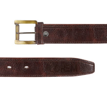 LOREM Brown Textured PU Leather Belt For Men BT13-BKL05