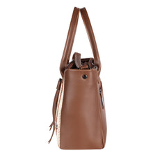 Brown Glamorous Faux Leather Handbag For Women And Girls HB26