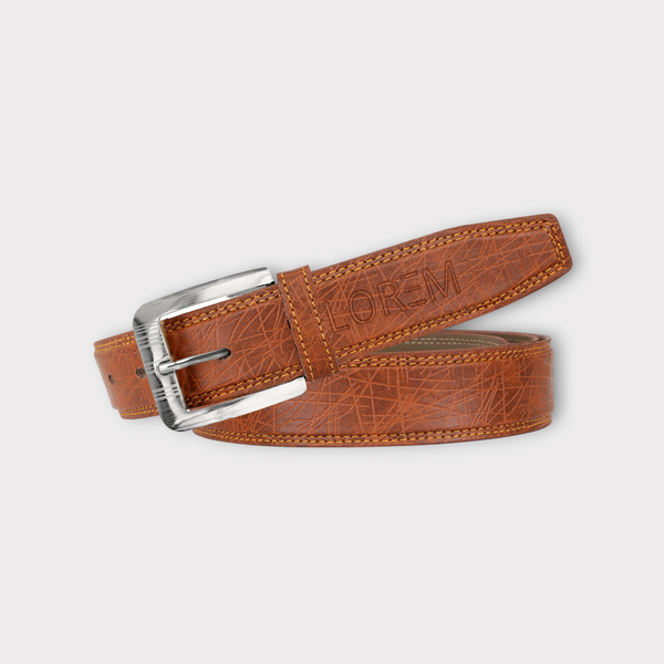 Orange PU Leather Belt For Men BT05-BKL10