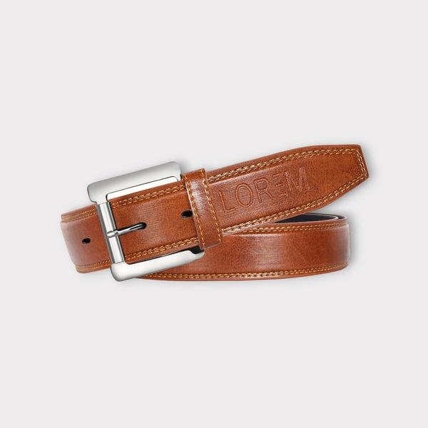 Orange PU Leather Belt For Men BT08-BKL06