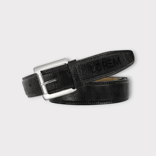 Black Textured  PU Leather Belt For Men BT12-BKL06