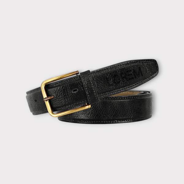 Black Textured  PU Leather Belt For Men BT12-BKL07