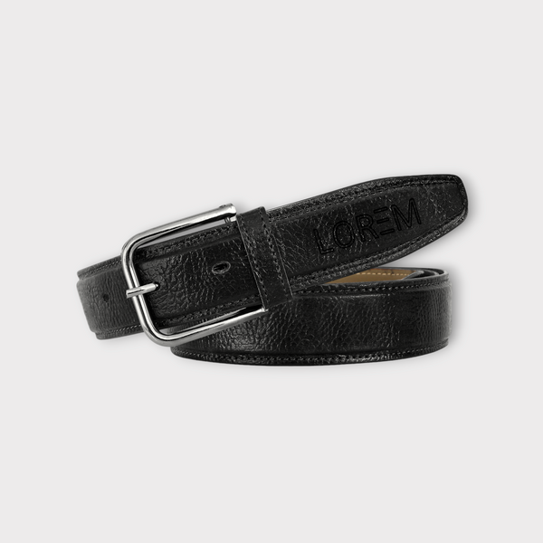 Black Textured  PU Leather Belt For Men BT12-BKL08