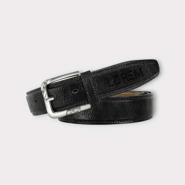 Black Textured  PU Leather Belt For Men BT12-BKL09