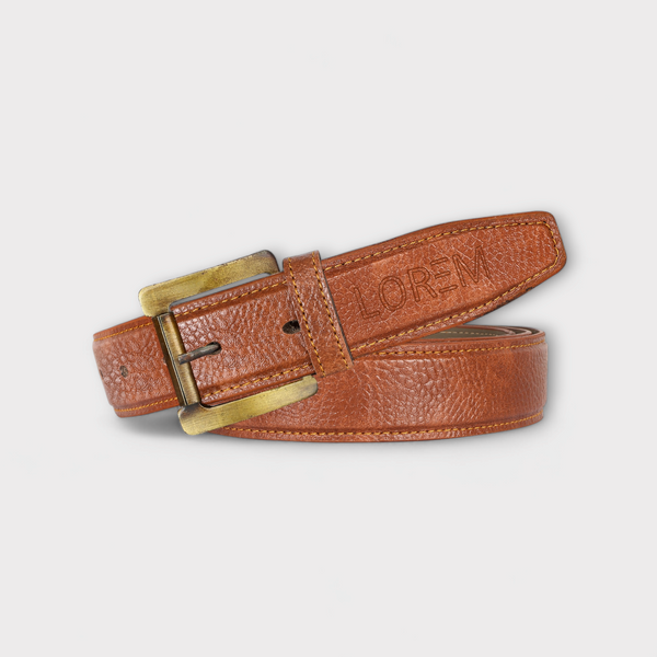 Orange Textured  PU Leather Belt For Men BT14-BKL05