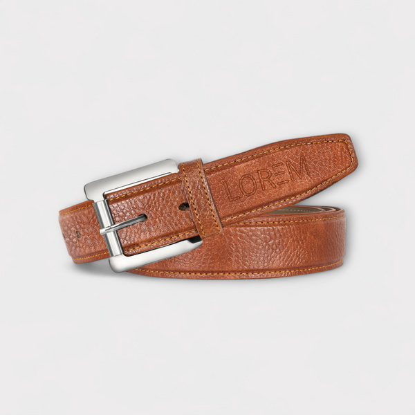 Orange Textured  PU Leather Belt For Men BT14-BKL06