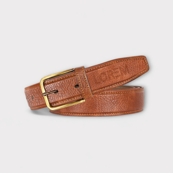 Orange Textured  PU Leather Belt For Men BT14-BKL07