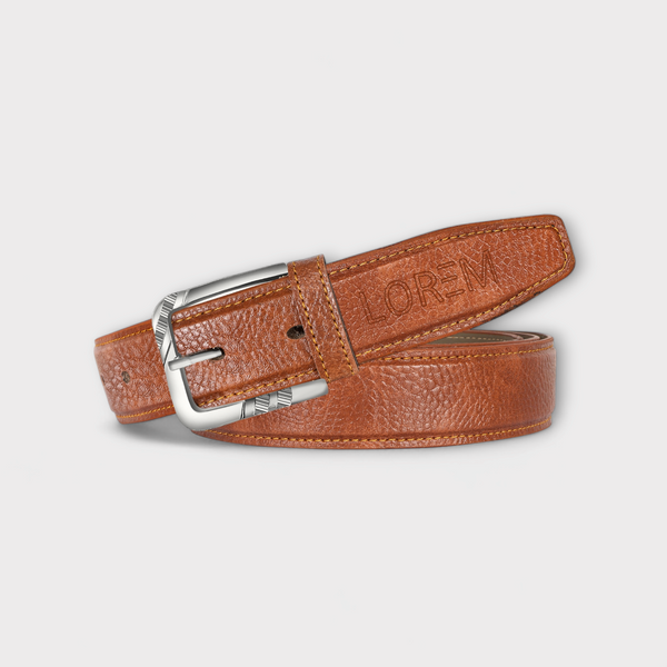 Orange Textured  PU Leather Belt For Men BT14-BKL09