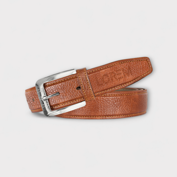 Orange Textured  PU Leather Belt For Men BT14-BKL10