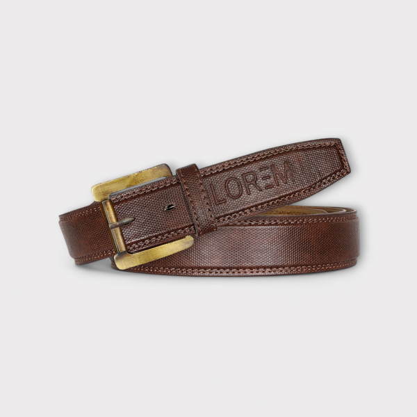 Brown Textured  PU Leather Belt For Men BT19-BKL05