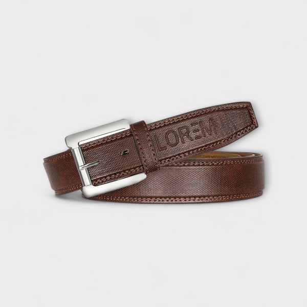 Brown Textured  PU Leather Belt For Men BT19-BKL06