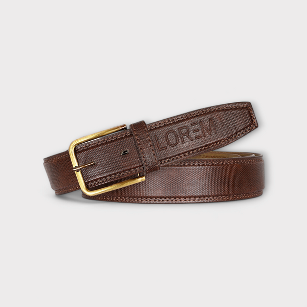 Brown Textured  PU Leather Belt For Men BT19-BKL07