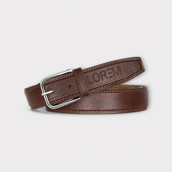 Brown Textured  PU Leather Belt For Men BT19-BKL08