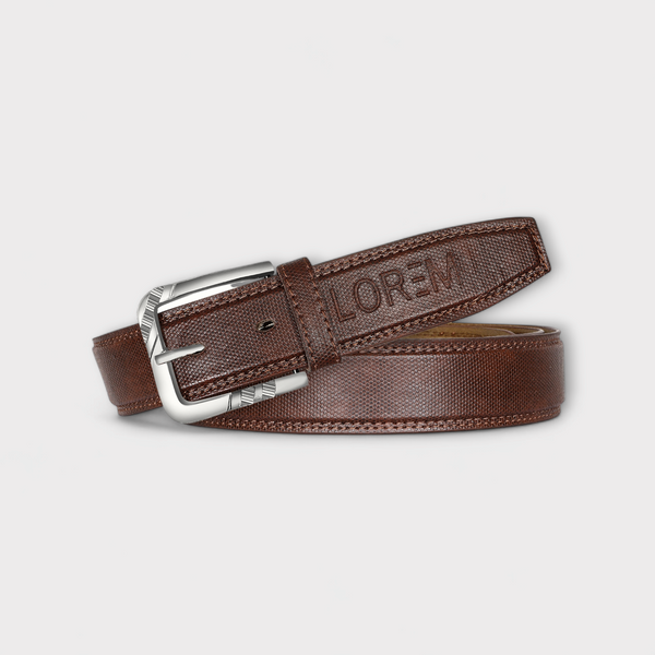 Brown Textured  PU Leather Belt For Men BT19-BKL09