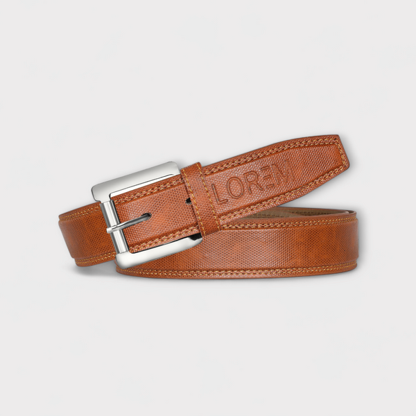 Orange Textured  PU Leather Belt For Men BT20-BKL06