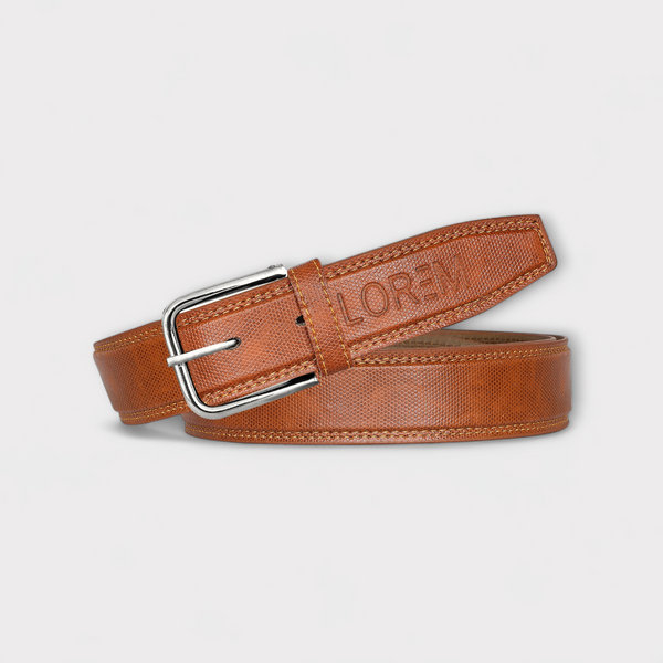 Orange Textured  PU Leather Belt For Men BT20-BKL08