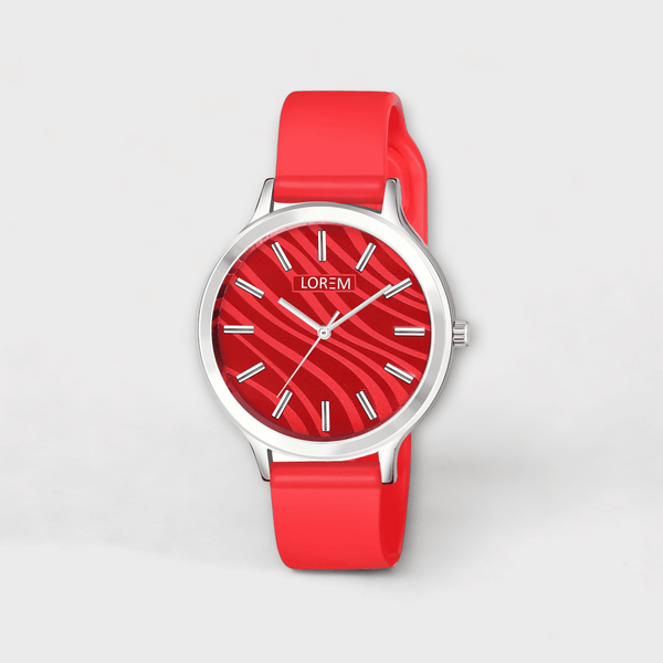 Red Stylish Dial Analog Watch For Women LR349