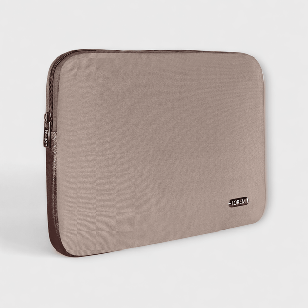 Laptop Sleeve Case Pouch for Men & Women | upto 15.6 Inch Laptop Compartment | Zipper Closure |Water Repellent PVC Coated Fabric (Mink Grey & Brown) LS06