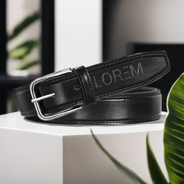 Black PU Leather Belt For Men BT06-BKL08