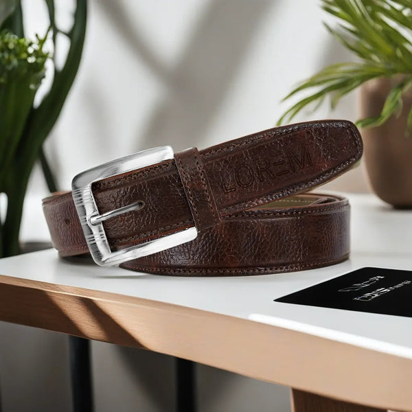 Brown Textured PU Leather Belt For Men BT13-BKL10