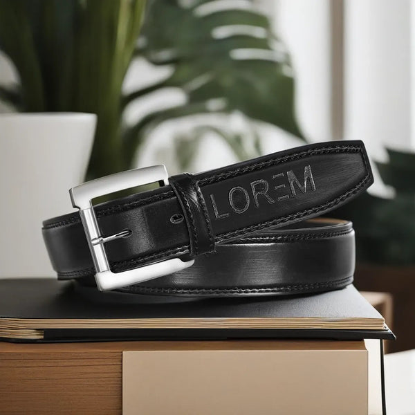 Black PU Leather Belt For Men BT06-BKL06