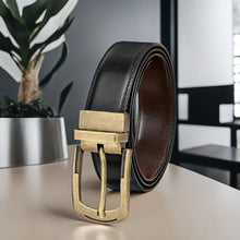 Black & Brown Reversible PU Leather Belt For Men BT01-BKL03