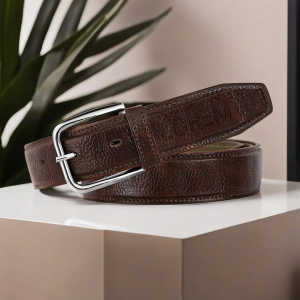 Brown Textured PU Leather Belt For Men BT13-BKL08