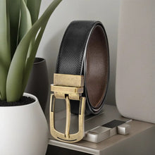 Black & Brown Reversible PU Leather Belt For Men BT02-BKL03