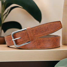 Orange PU Leather Belt For Men BT05-BKL08