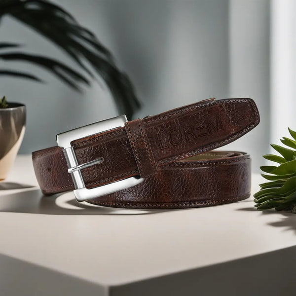 Brown Textured PU Leather Belt For Men BT13-BKL06