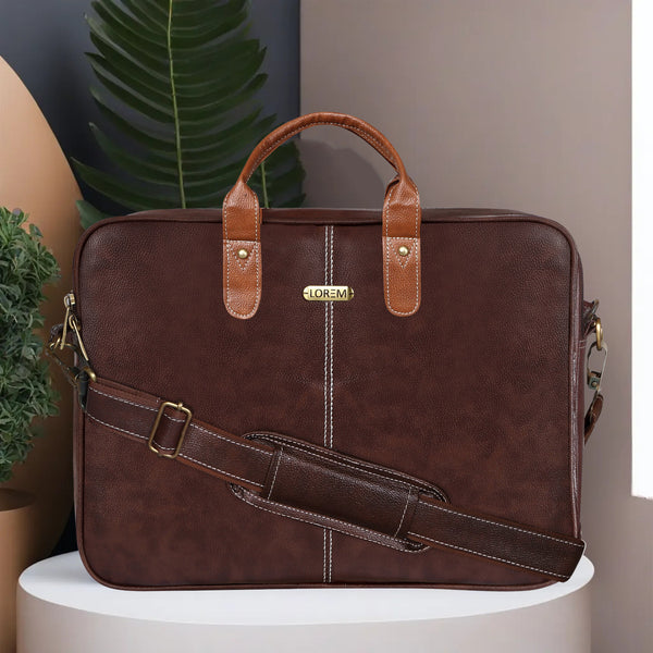 Brown Color faux leather 10L Messenger Bag For Men & Women BG70