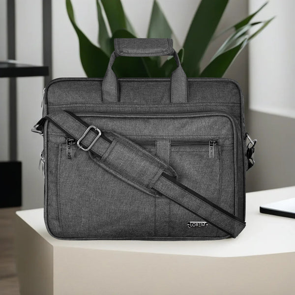 Grey Color Linen 28L Messenger Bag For Men BG65