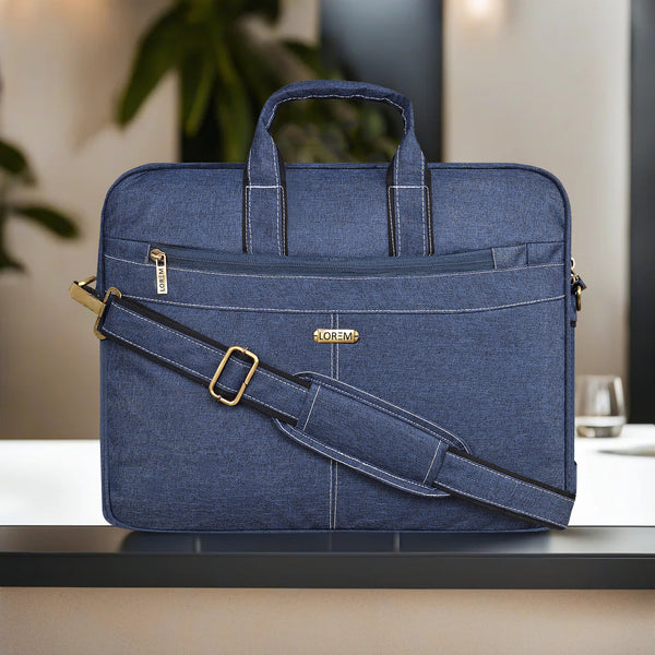 Blue Color Linen 10L Messenger Bag For Men & Women BG38