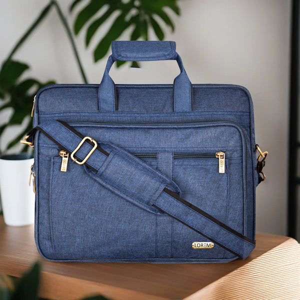 Blue Color Linen 28L Messenger Bag For Men BG64