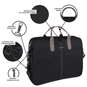 Black Color PVC Coated Fabric 10L Messenger Bag BG76 8 BG76 3