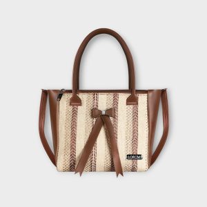 Brown Glamorous Faux Leather Handbag HB26