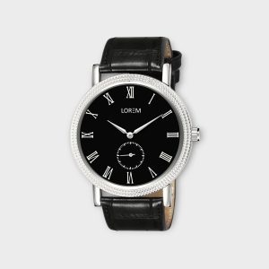Black Chronograph Working / Side Second Analog Watch For Men LR166