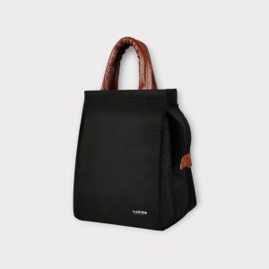Black PVC Coated Matty Insulated Tiffin Bag TB11