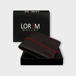 Brown Out Color Stitching Bi-Fold Faux Leather 4 ATM Card Slots Wallet For Men WL07