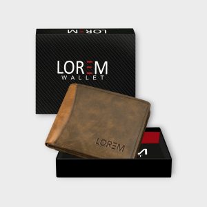 Brown-Tan Double Color Bi-Fold Faux Leather 7 ATM Card Slots Wallet For Men WL26