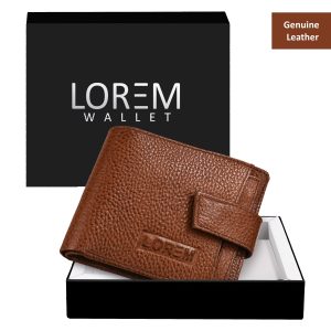 Brown Removable Card Holder Bi-Fold Genuine Leather 6 ATM Card Slots Wallet WL504