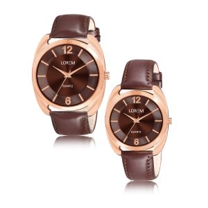 Brown Stylish Dial Analog Watch For  Lovely Couple LR77-LR324