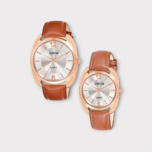 Silver Stylish Dial Analog Watch For  Lovely Couple LR78-LR325