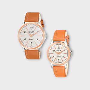 Silver Stylish Dial Analog Watch For  Lovely Couple LR94-LR341