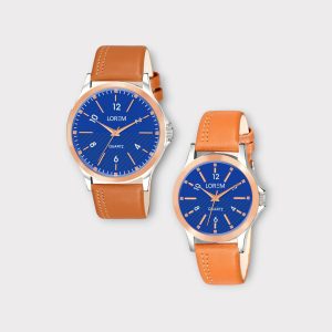 Blue Stylish Dial Analog Watch For  Lovely Couple LR95-LR342