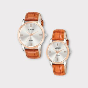 Silver Stylish Dial Analog Watch For  Lovely Couple LR97-LR344