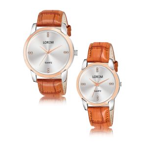Silver Stylish Dial Analog Watch For  Lovely Couple LR97-LR344