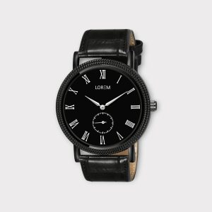 Black Chronograph Working / Side Second Analog Watch For Men LR164